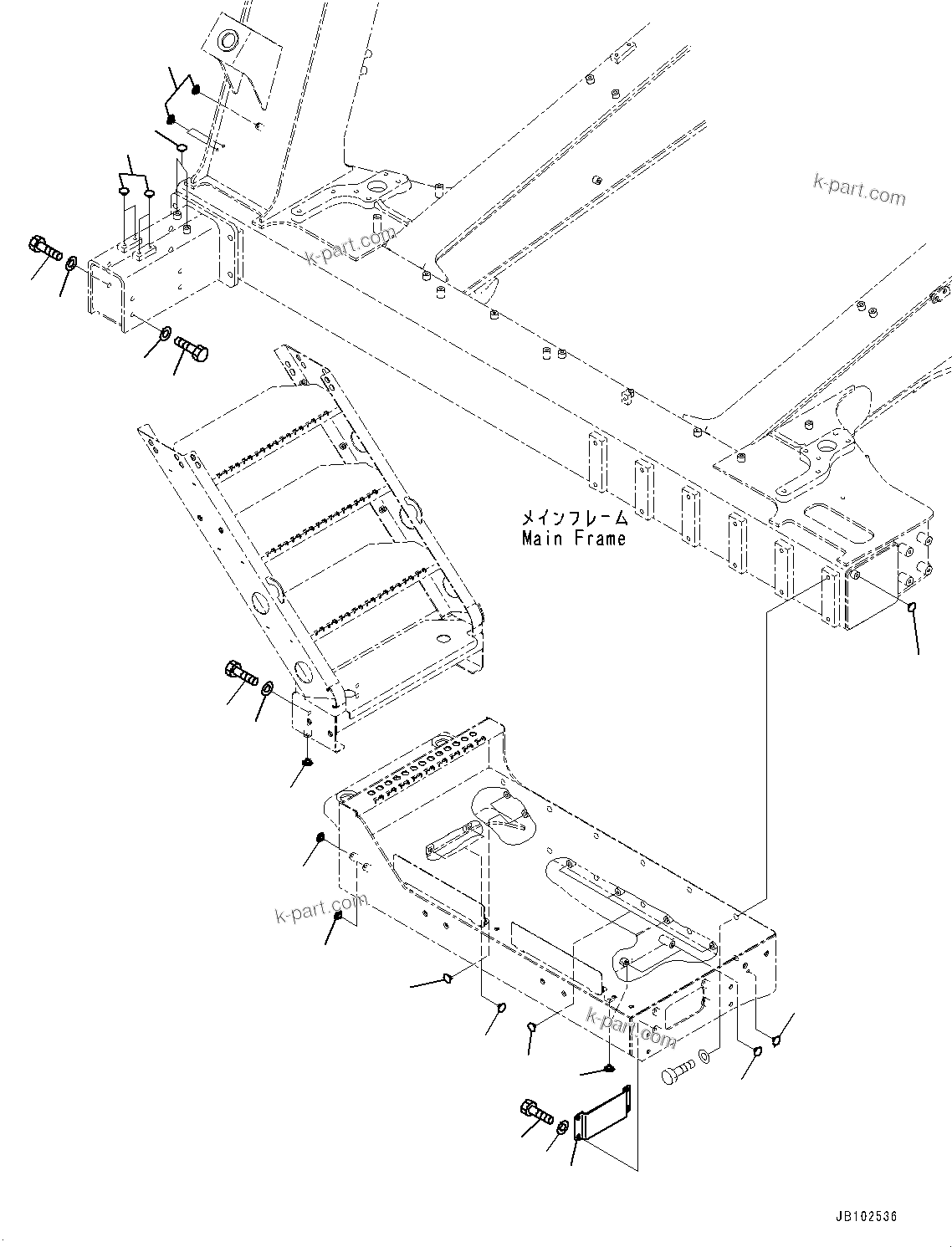 Komatsu parts book diagram for HD785-8E0 S/N 55001-UP: KOMVISION CAMERA, PLUG BOLT(#55001-)