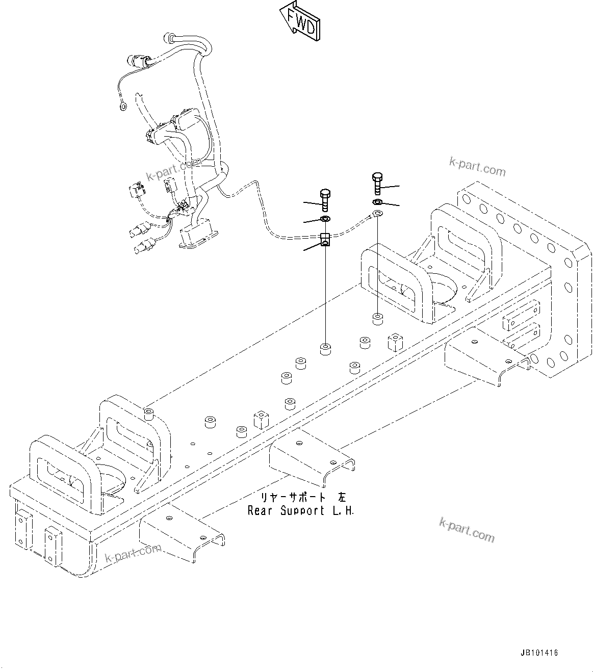 Komatsu parts book diagram for HD785-8E0 S/N 55001-UP: KOMVISION CAMERA, MOUNTING(#55001-)