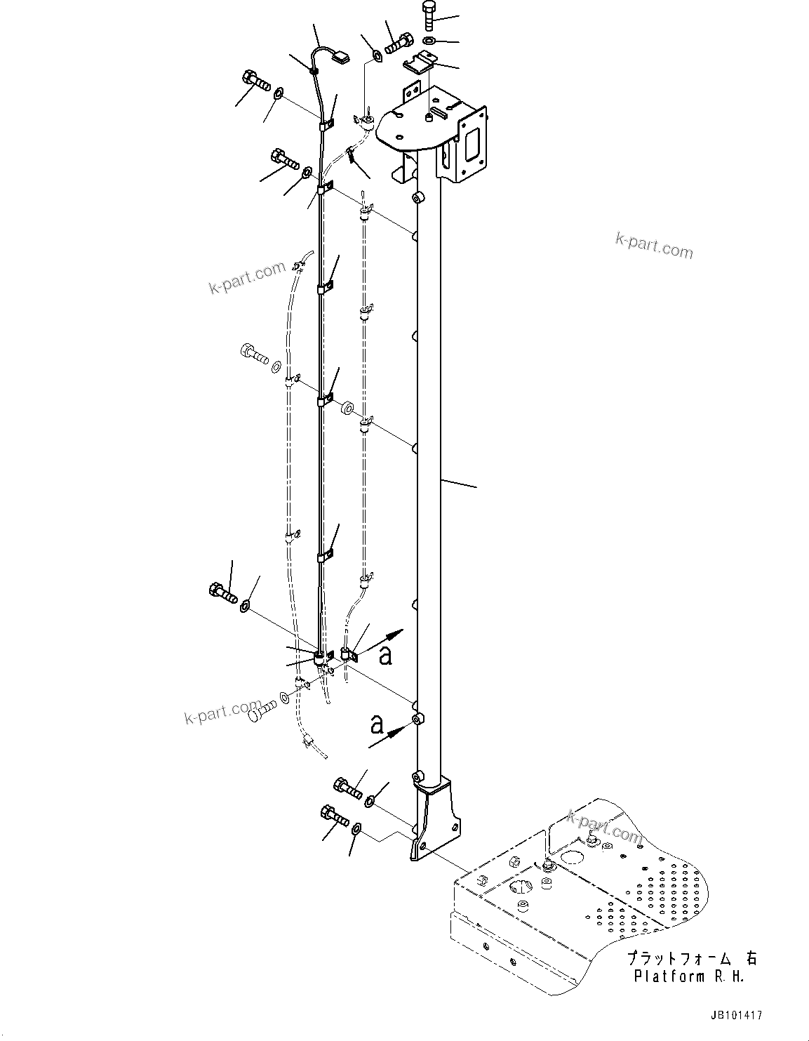 Komatsu parts book diagram for HD785-8E0 S/N 55001-UP: ANTENNA, GPS ANTENNA(#55001-)