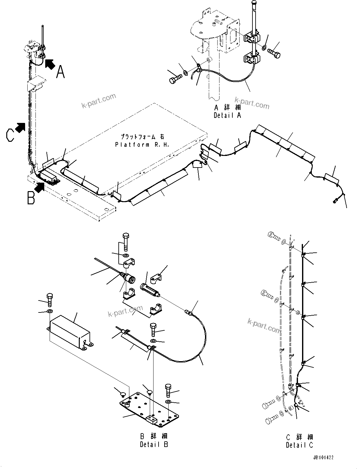 Komatsu parts book diagram for HD785-8E0 S/N 55001-UP: ANTENNA, WIRELESS LAN ANTENNA(#55001-)