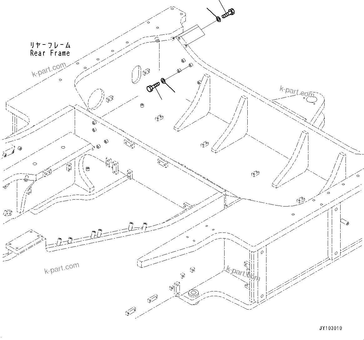 Komatsu parts book diagram for WA800-8E0 S/N 84001-UP: KOMVISION, BOLT (3/3)(#83001-)