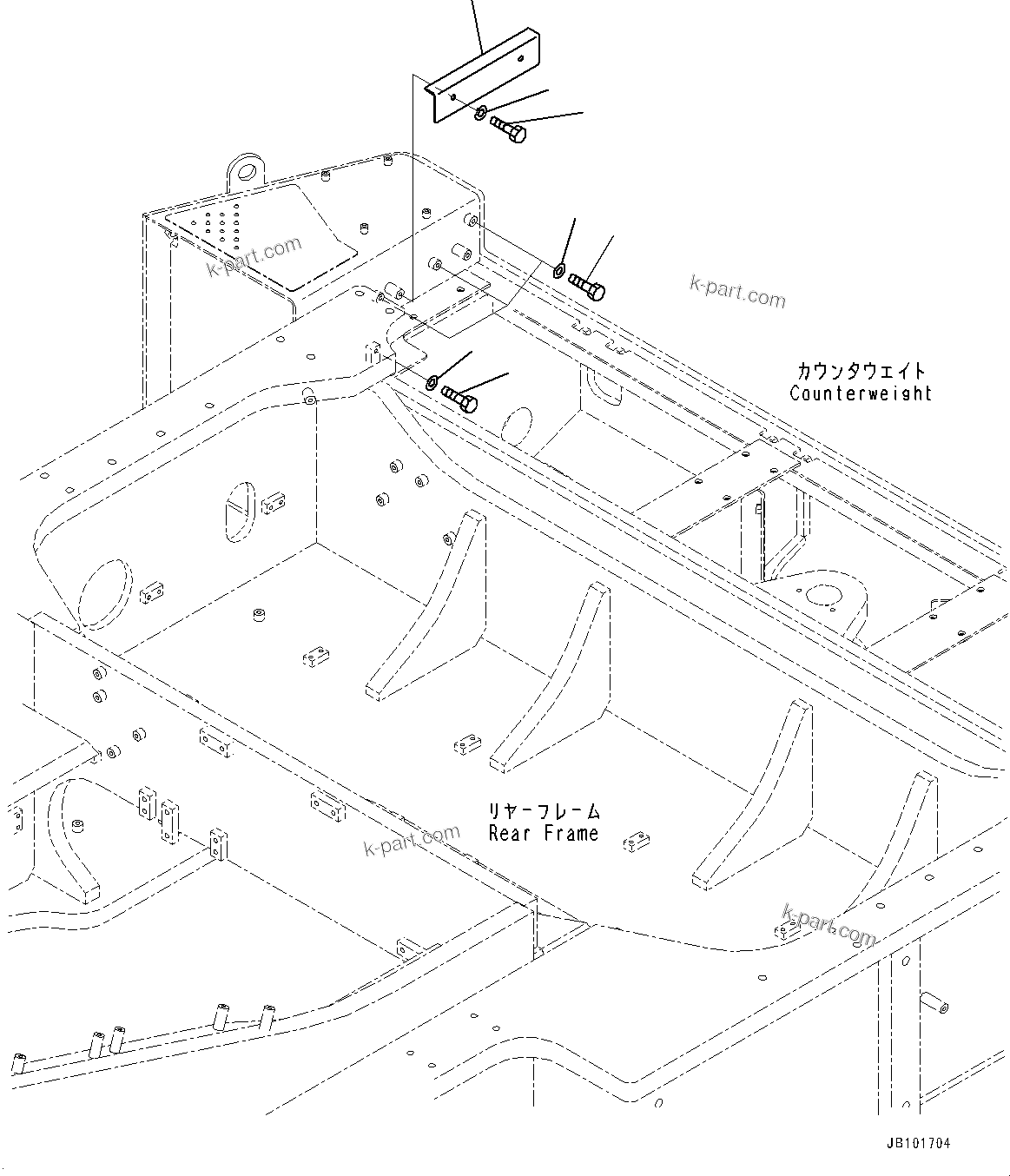 Komatsu parts book diagram for WA800-8E0 S/N 84001-UP: KOMVISION, MOUNTING (2/2)(#83001-)