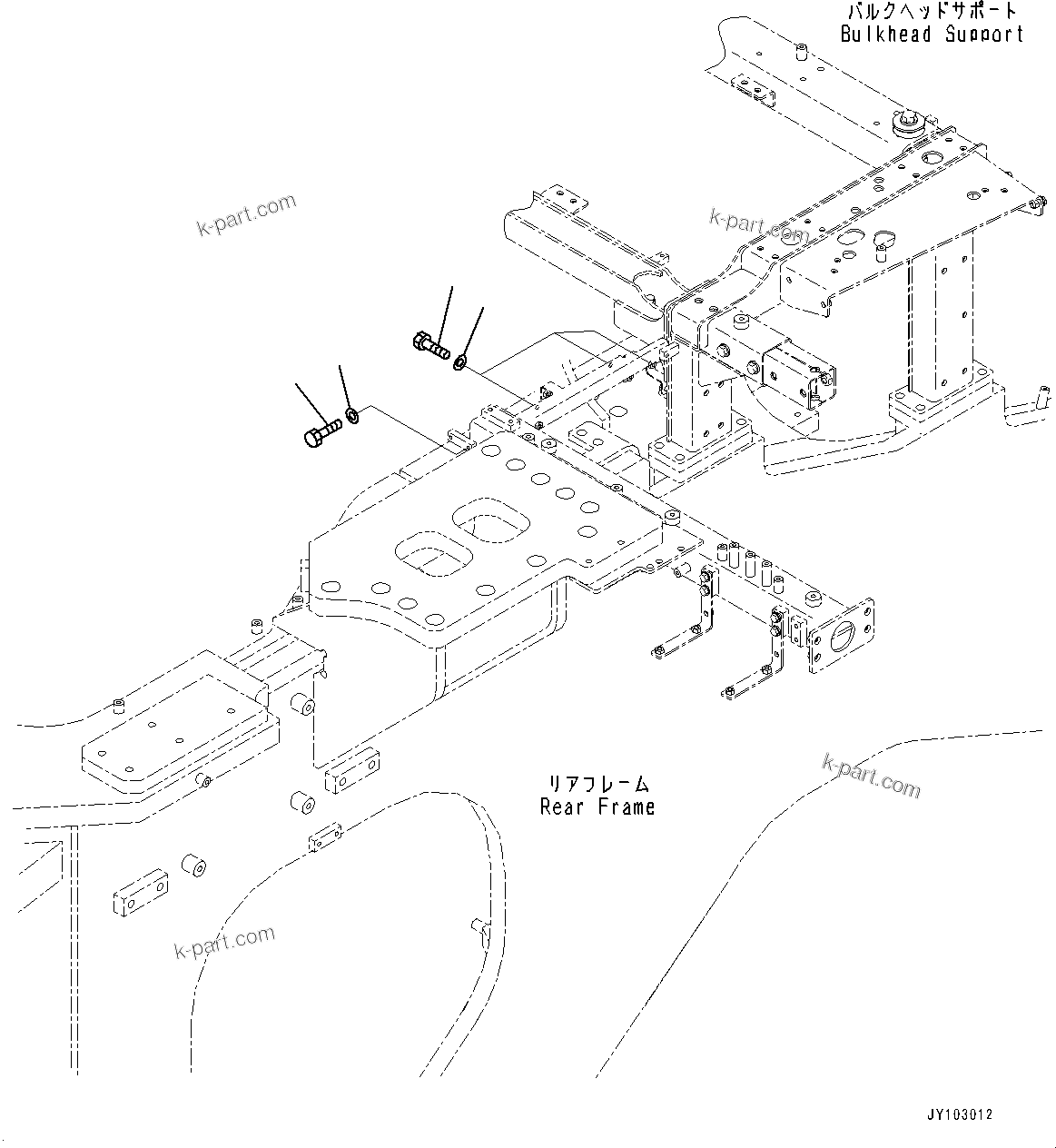 Komatsu parts book diagram for WA800-8E0 S/N 84001-UP: KOMVISION, BLIND PARTS (1/2) (WITHOUT KOMVISION, WITHOUT RADAR)(#83001-)