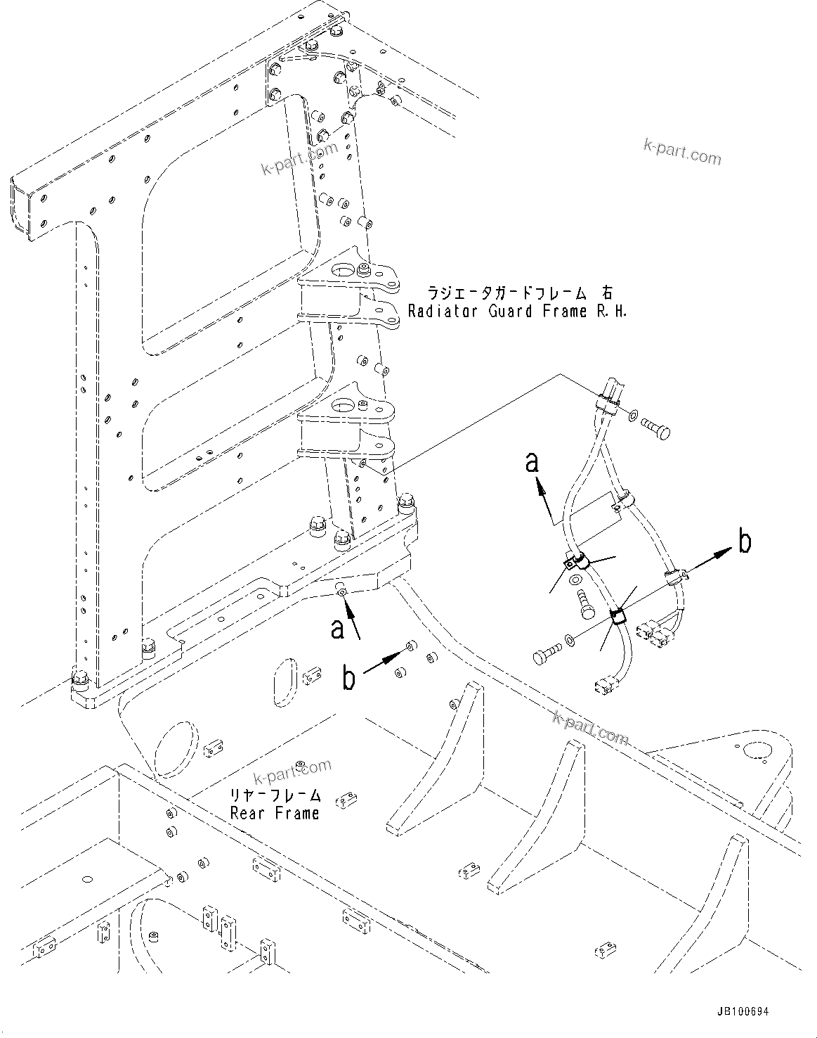 Komatsu parts book diagram for WA800-8E0 S/N 84001-UP: KOMVISION, CLIP(#83001-)