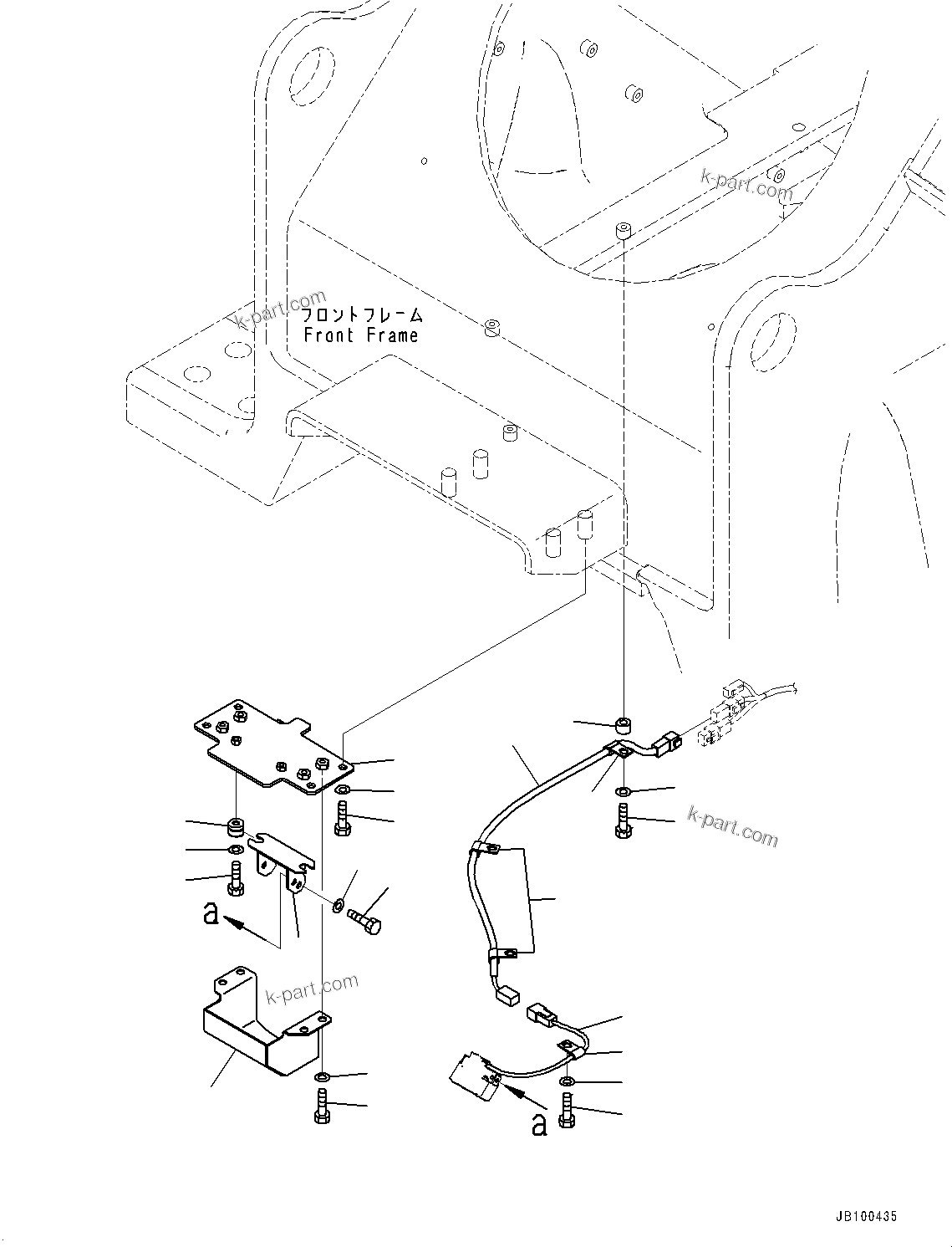 Komatsu parts book diagram for WA800-8E0 S/N 84001-UP: KOMVISION, FRONT CAMERA(#83001-)
