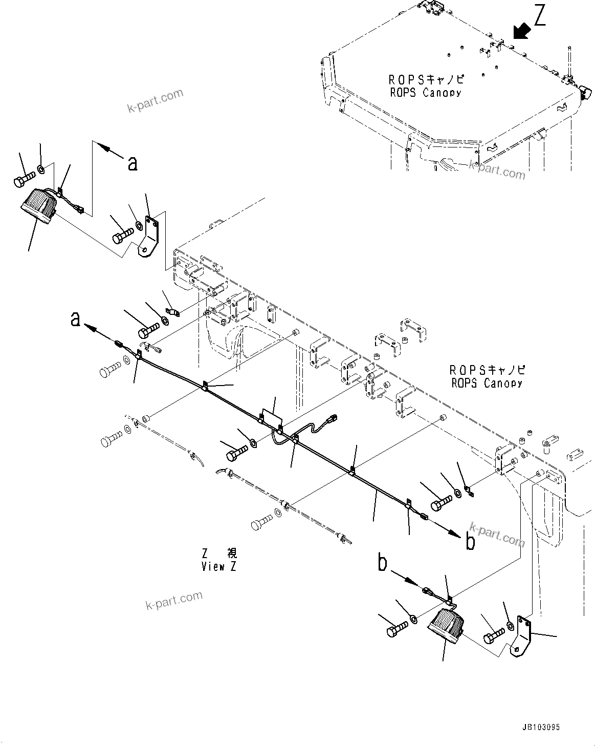 Komatsu parts book diagram for WA800-8E0 S/N 84001-UP: ELECTRICAL UNIT, STEP LAMP(#83001-)