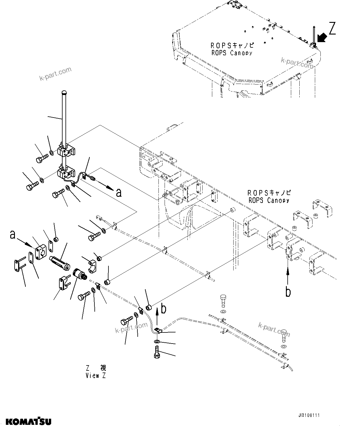 Komatsu parts book diagram for WA800-8E0 S/N 84001-UP: ELECTRICAL UNIT, WIRELESS LAN ANTENNA(#83021-)