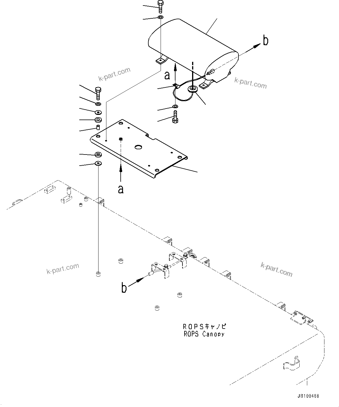 Komatsu parts book diagram for WA800-8E0 S/N 84001-UP: BEACON LAMP, BEACON LAMP(#83001-)
