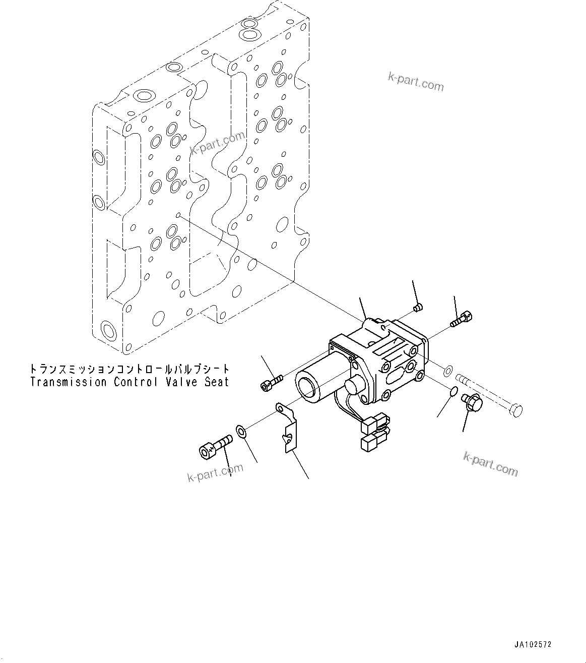 Komatsu parts book diagram for WA800-8E0 S/N 84001-UP: TORQUE CONVERTER AND TRANSMISSION, ECMV VALVE (2/3)(#83001-)