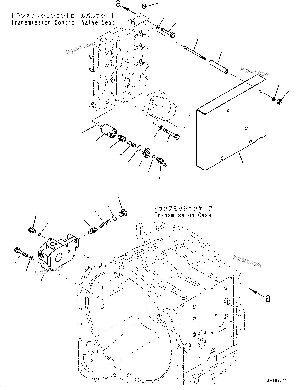 Komatsu parts book diagram for WA800-8E0 S/N 84001-UP: TORQUE CONVERTER AND TRANSMISSION, VALVE(#83001-)