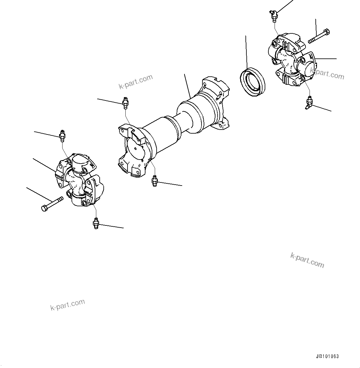 Komatsu parts book diagram for WA800-8E0 S/N 84001-UP: TORQUE CONVERTER AND TRANSMISSION, DRIVE SHAFT(#83001-)