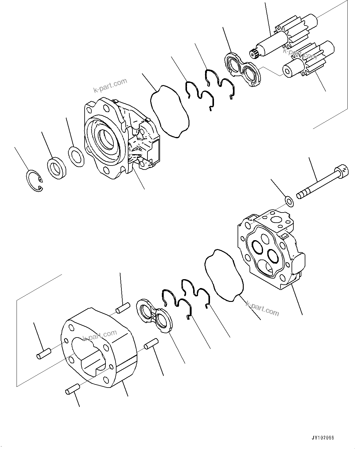 Komatsu parts book diagram for WA800-8E0 S/N 84001-UP: TORQUE CONVERTER AND TRANSMISSION, GEAR PUMP (8/9) (COOLING PUMP)(#83001-)