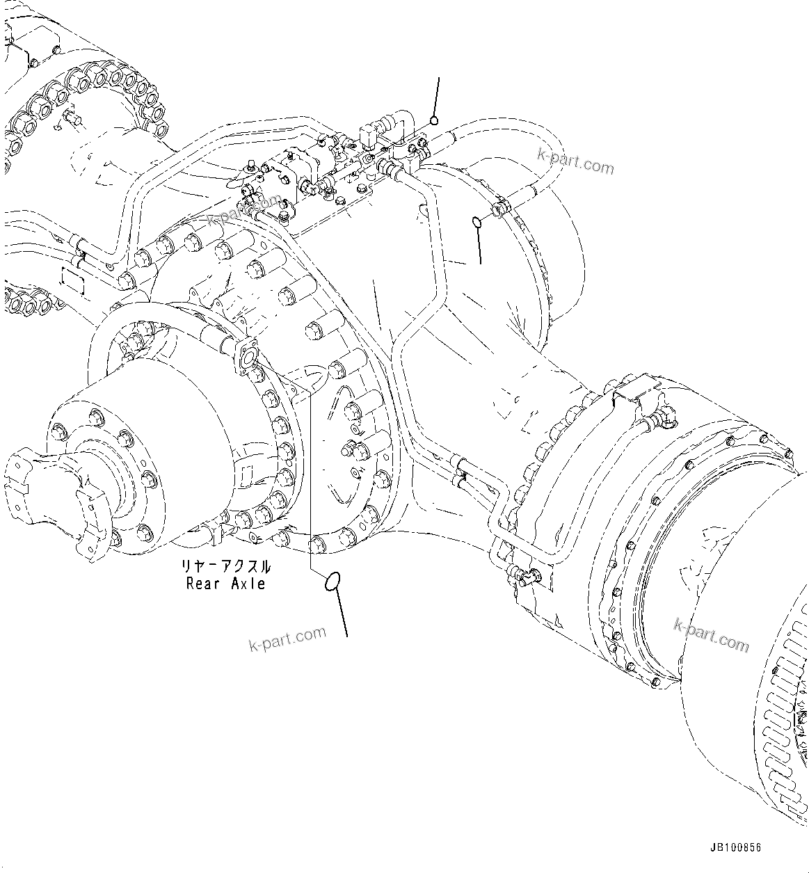 Komatsu parts book diagram for WA800-8E0 S/N 84001-UP: REAR AXLE, CONNECTING PARTS(#83001-)