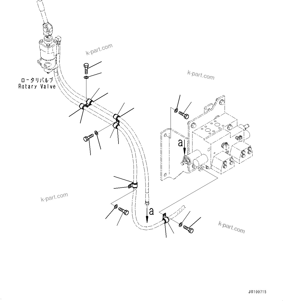 Komatsu parts book diagram for WA800-8E0 S/N 84001-UP: STEERING CONTROL VALVE, MOUNTING (2/2)(#83001-)