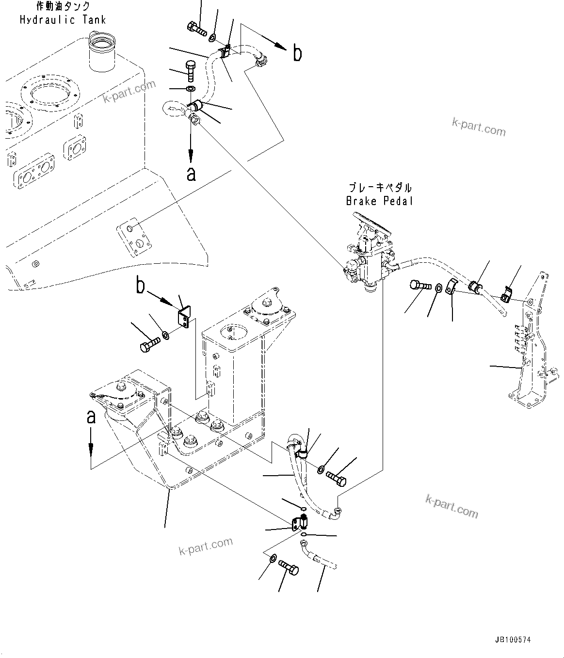 Komatsu parts book diagram for WA800-8E0 S/N 84001-UP: HYDRAULIC PIPING, MOUNTING (4/7)(#83001-)