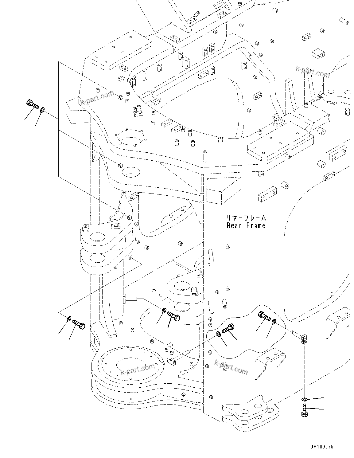 Komatsu parts book diagram for WA800-8E0 S/N 84001-UP: HYDRAULIC PIPING, MOUNTING (5/7)(#83001-)