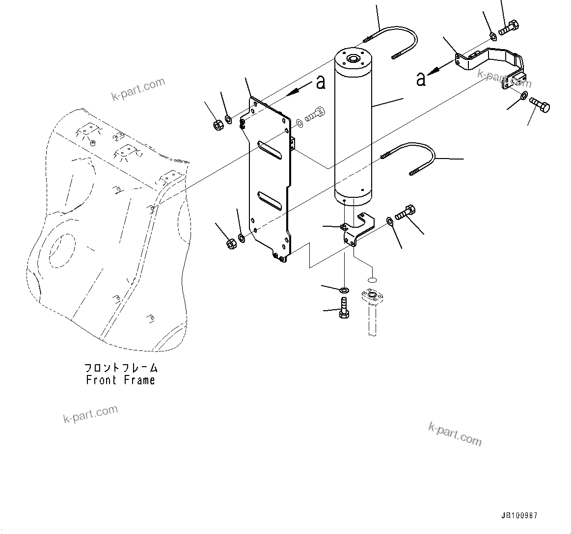 Komatsu parts book diagram for WA800-8E0 S/N 84001-UP: HYDRAULIC PIPING, ACCUMULATOR, R.H. (ECSS)(#83001-83014)