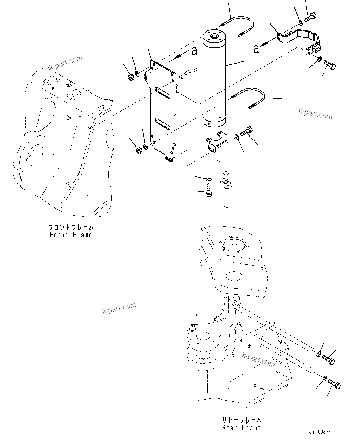 Komatsu parts book diagram for WA800-8E0 S/N 84001-UP: HYDRAULIC PIPING, ACCUMULATOR, R.H. (ECSS)(#83015-)
