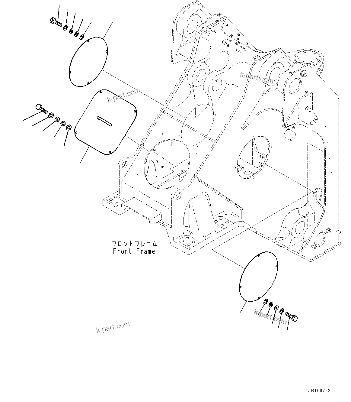Komatsu parts book diagram for WA800-8E0 S/N 84001-UP: ARTICULATE LOCK BAR AND FRAME COVER, COVER(#83001-)