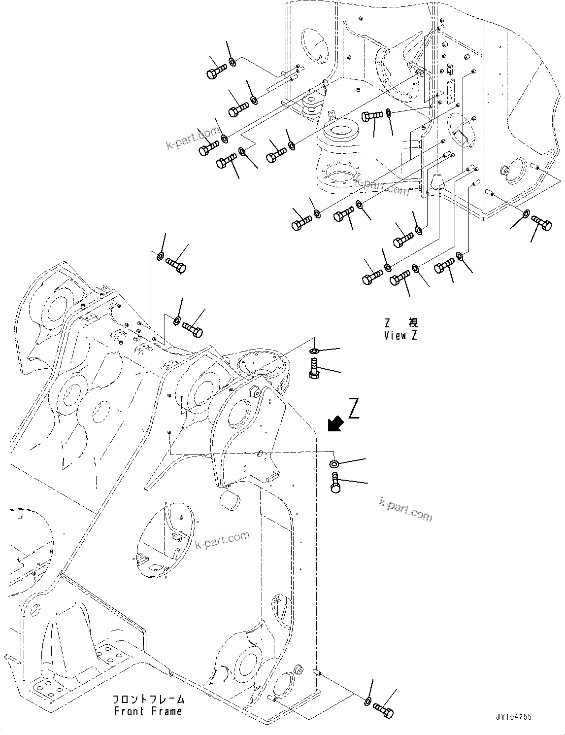 Komatsu parts book diagram for WA800-8E0 S/N 84001-UP: REMOTE GREASING SYSTEM, REMOTE GREASE RELATED PARTS(#83001-)