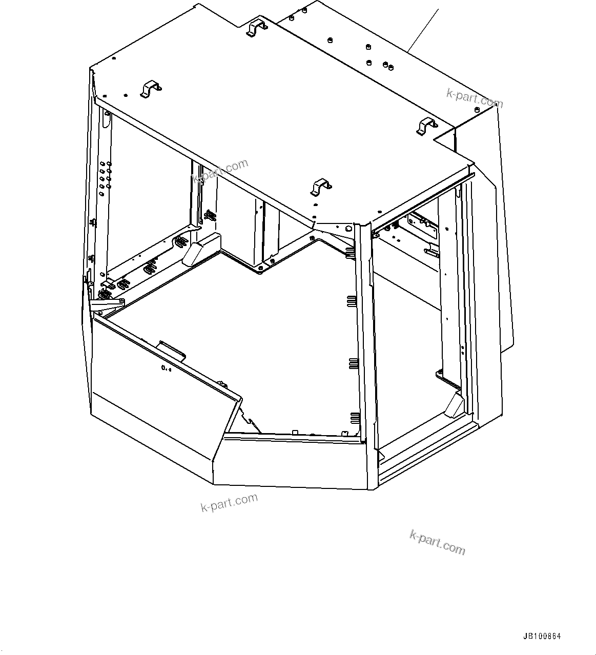 Komatsu parts book diagram for WA800-8E0 S/N 84001-UP: CAB, CAB BODY(#84001-)
