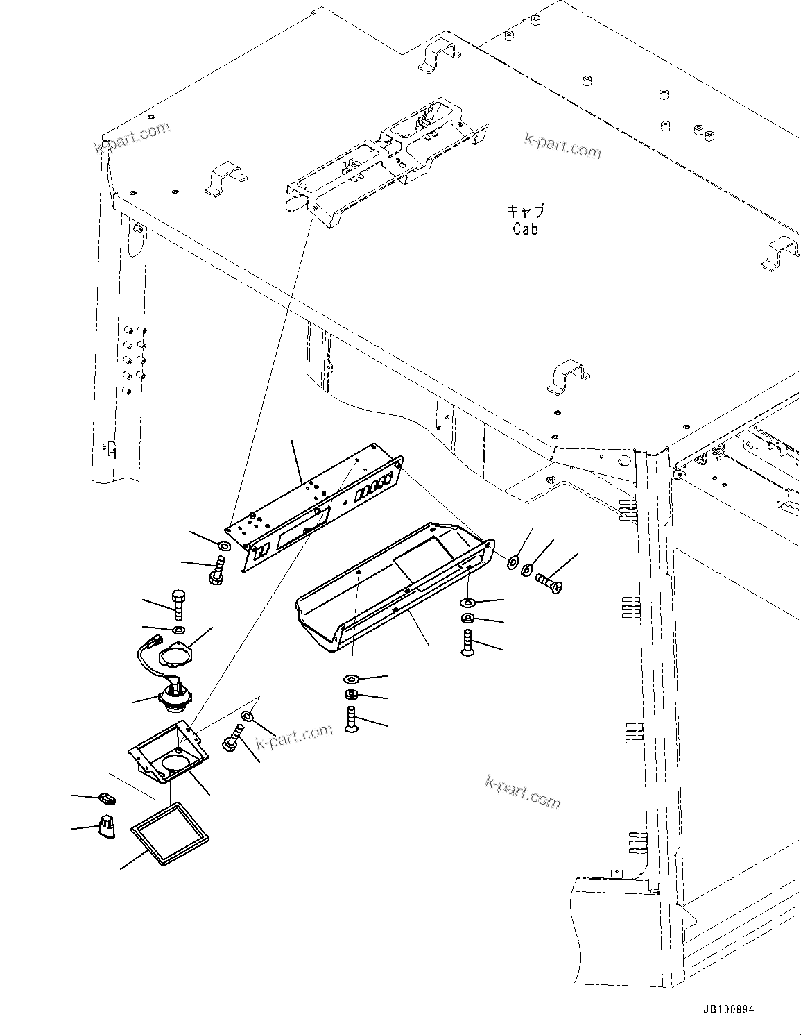 Komatsu parts book diagram for WA800-8E0 S/N 84001-UP: CAB, SWITCH PANEL(#84001-)