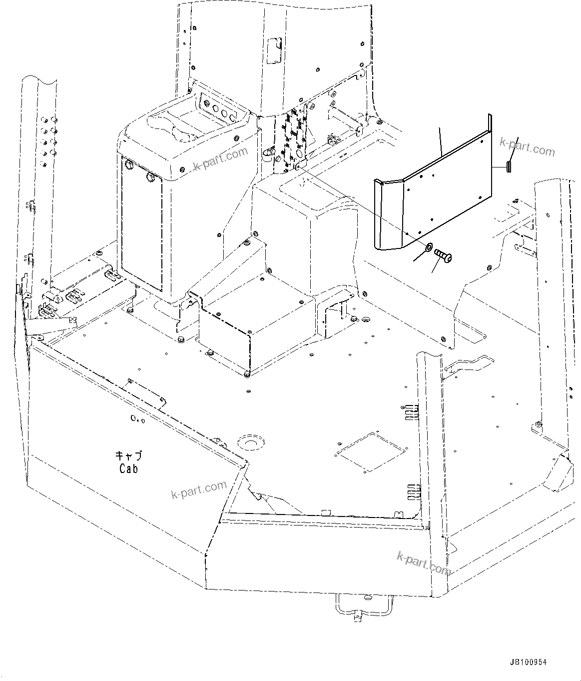 Komatsu parts book diagram for WA800-8E0 S/N 84001-UP: CAB, COVER (2/2)(#84001-)