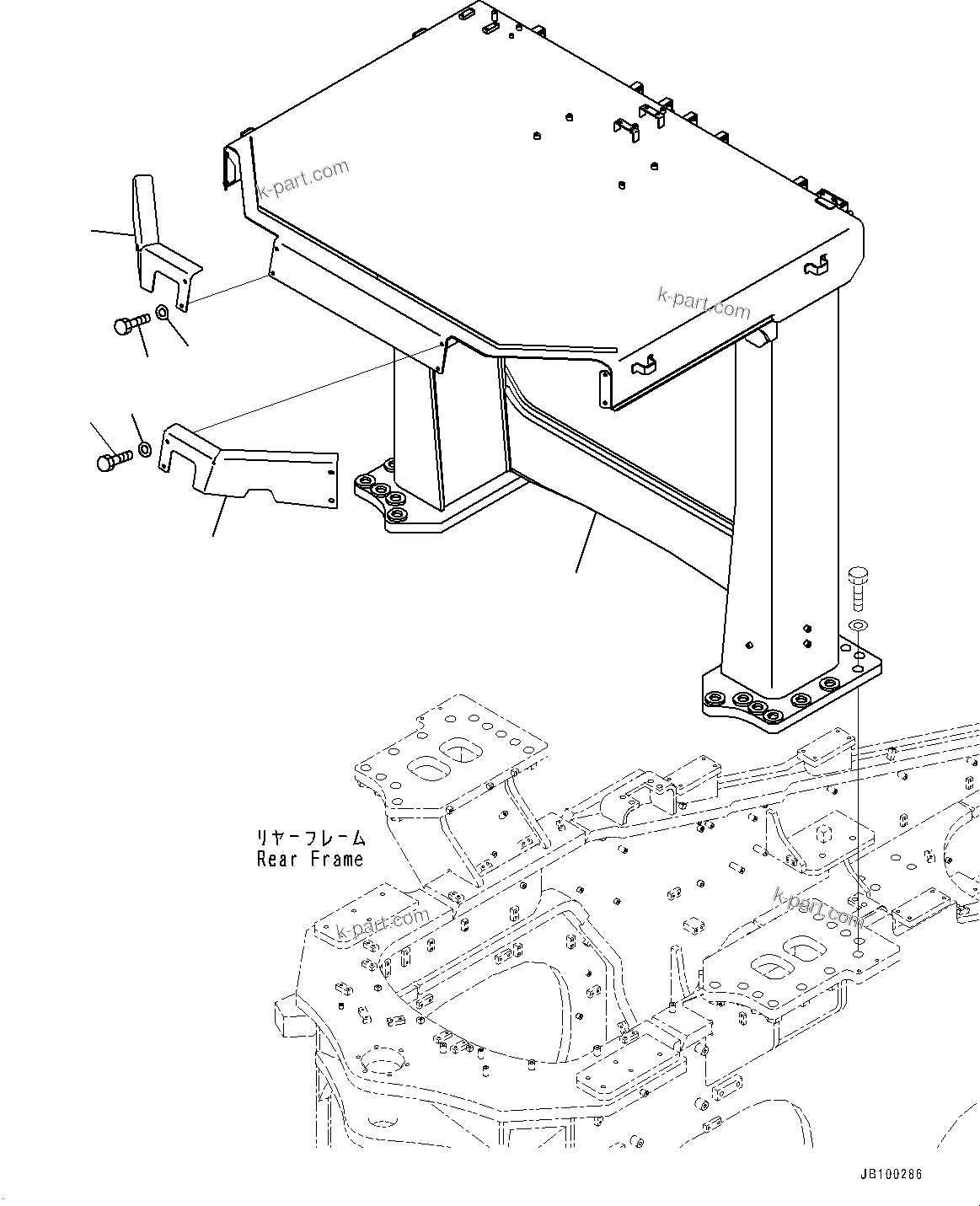 Komatsu parts book diagram for WA800-8E0 S/N 84001-UP: ROPS CANOPY, CANOPY(#83001-)