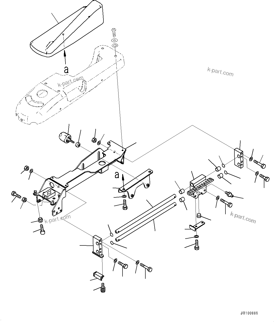 Komatsu parts book diagram for WA800-8E0 S/N 84001-UP: FLOOR, ARMREST BRACKET, L.H.(#84001-)