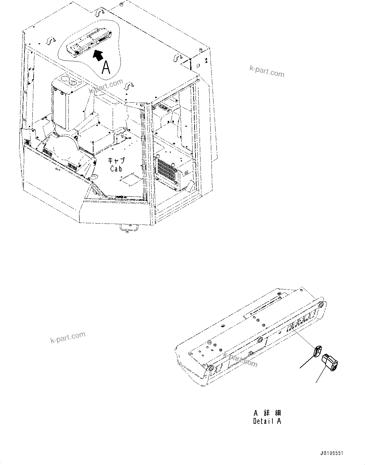 Komatsu parts book diagram for WA800-8E0 S/N 84001-UP: WARNING LAMP SWITCH, BEACON LAMP SWITCH(#84001-)