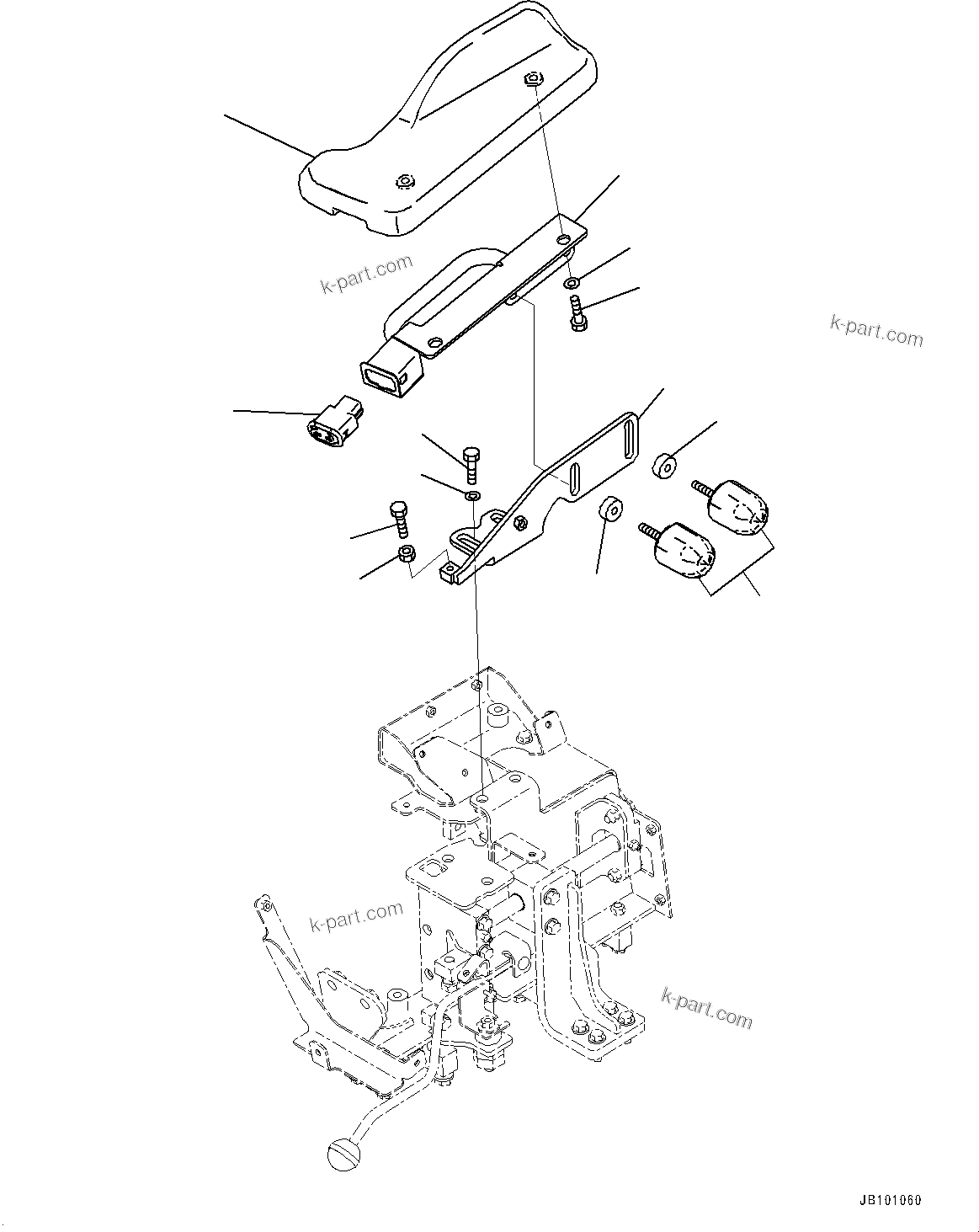 Komatsu parts book diagram for WA800-8E0 S/N 84001-UP: CONSOLE R.H., ARMREST(#84001-)