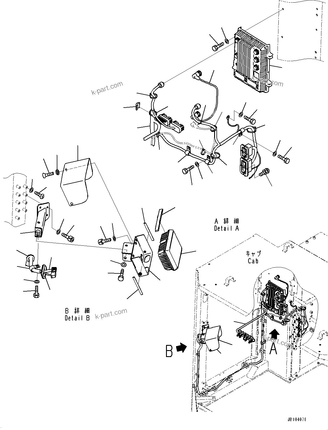 Komatsu parts book diagram for WA800-8E0 S/N 84001-UP: KOMVISION, KOMVISION CONTROLLER(#84001-)