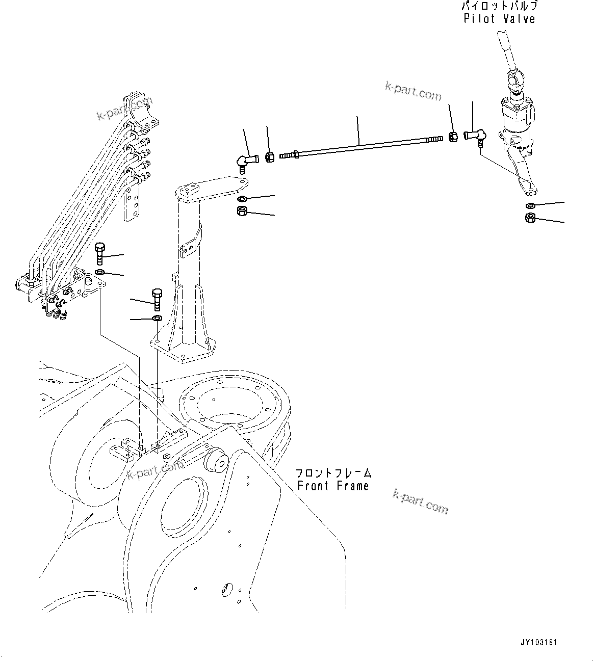Komatsu parts book diagram for WA800-8E0 S/N 84001-UP: TRANSMISSION CONTROL, MOUNTING BOLT(#83001-)