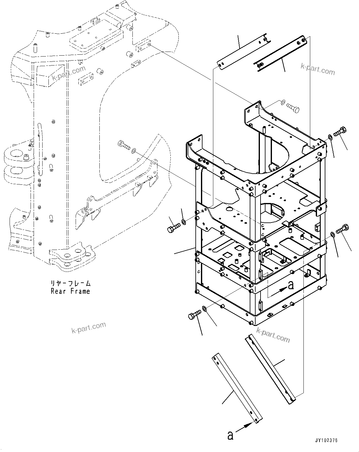 Komatsu parts book diagram for WA800-8E0 S/N 84001-UP: BRAKE CONTROL, BRACKET (1/6)(#83001-)