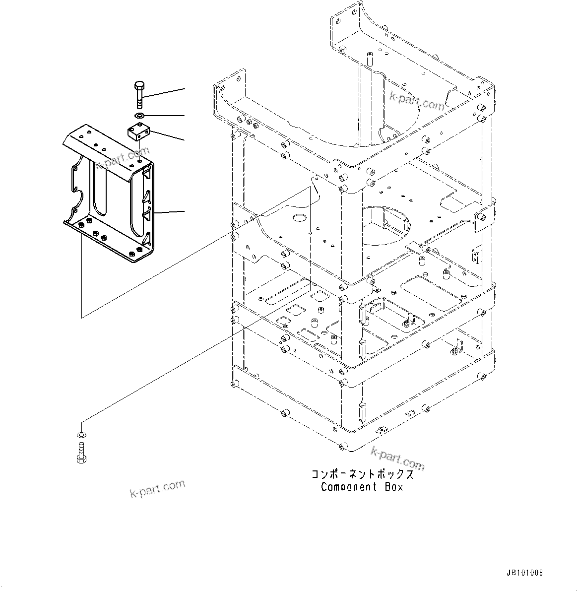 Komatsu parts book diagram for WA800-8E0 S/N 84001-UP: BRAKE CONTROL, BRACKET (2/6)(#83001-)