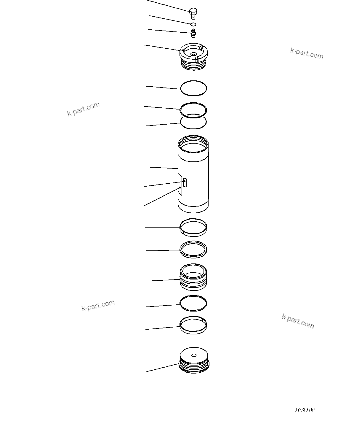 Komatsu parts book diagram for WA800-8E0 S/N 84001-UP: BRAKE CONTROL, INNER PARTS, ACCUMULATOR, R2 TYPE (2/2) (REAR BRAKE)(#83001-83020)