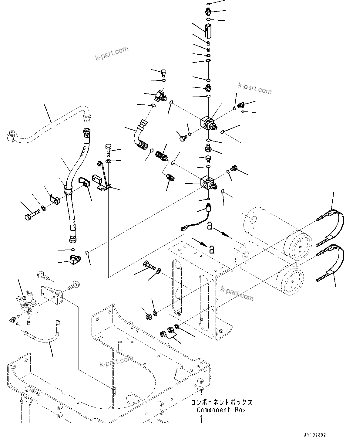 Komatsu parts book diagram for WA800-8E0 S/N 84001-UP: BRAKE CONTROL, ACCUMULATOR COVER(#83001-)