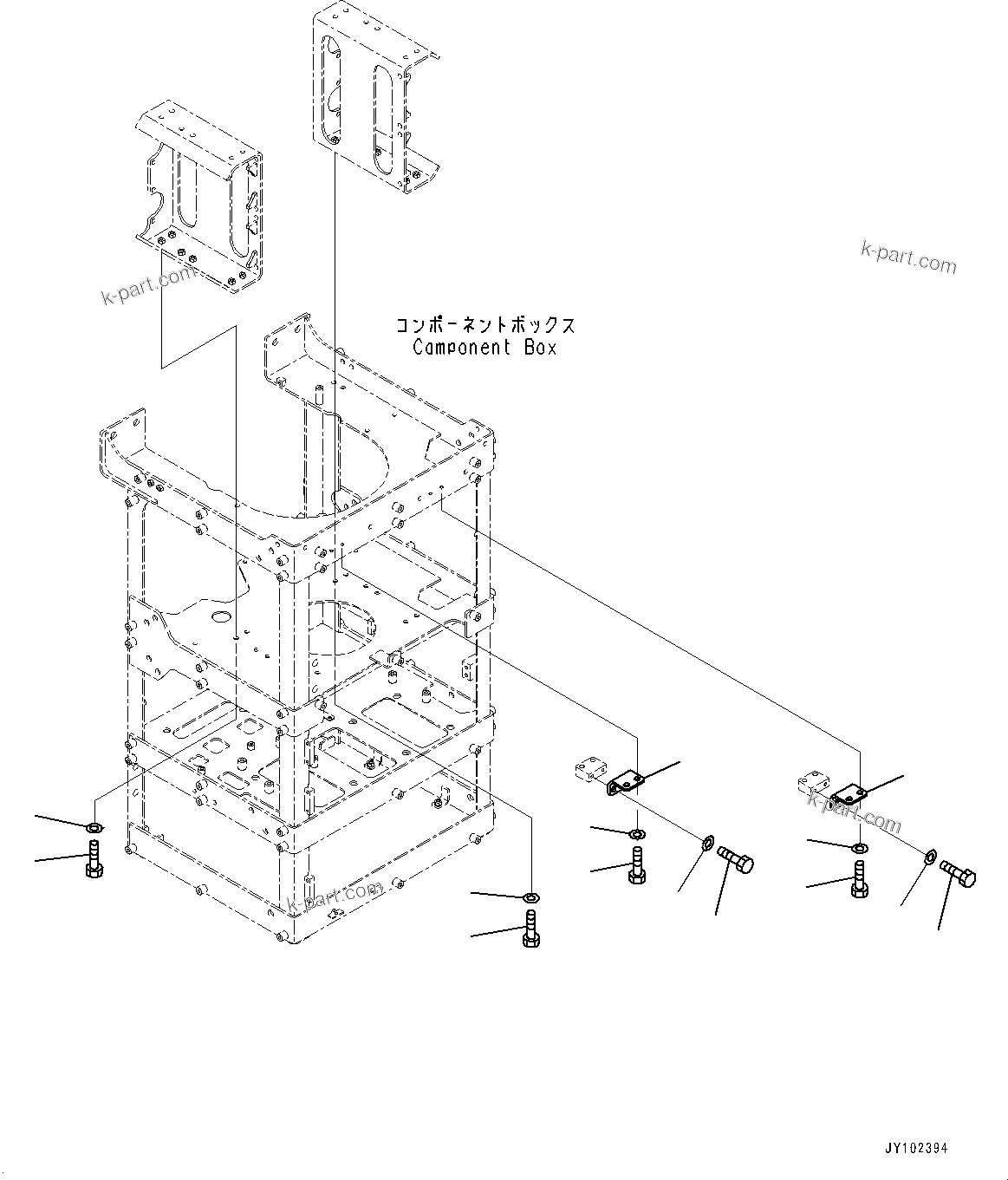 Komatsu parts book diagram for WA800-8E0 S/N 84001-UP: BRAKE CONTROL, MOUNTING (2/3)(#83001-)