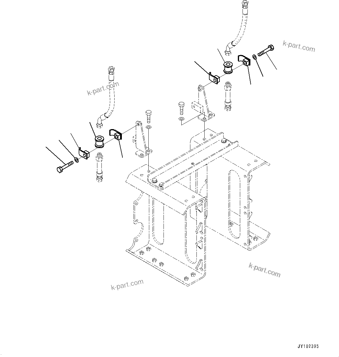 Komatsu parts book diagram for WA800-8E0 S/N 84001-UP: BRAKE CONTROL, MOUNTING (3/3)(#83001-)