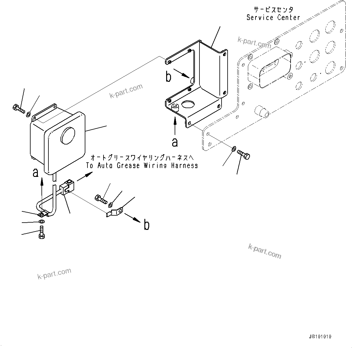 Komatsu parts book diagram for WA800-8E0 S/N 84001-UP: BRAKE CONTROL, CONTROLLER (WITH AUTO-GREASING SYSTEM)(#83001-)