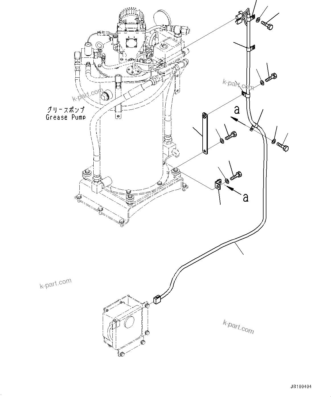 Komatsu parts book diagram for WA800-8E0 S/N 84001-UP: BRAKE CONTROL, WIRING HARNESS (WITH AUTO-GREASING SYSTEM)(#83001-)