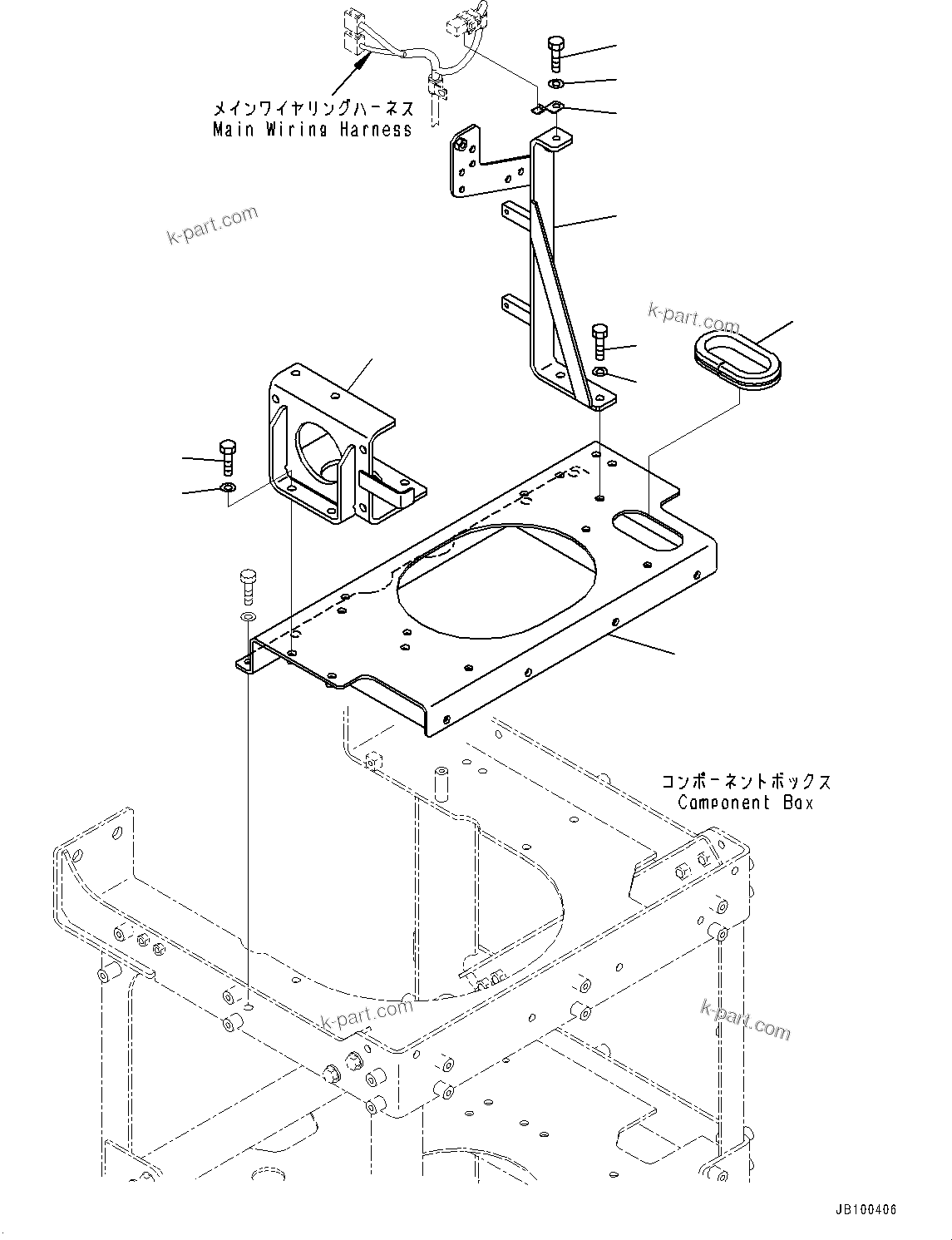 Komatsu parts book diagram for WA800-8E0 S/N 84001-UP: BRAKE CONTROL, BRACKET (5/6)(#83001-)