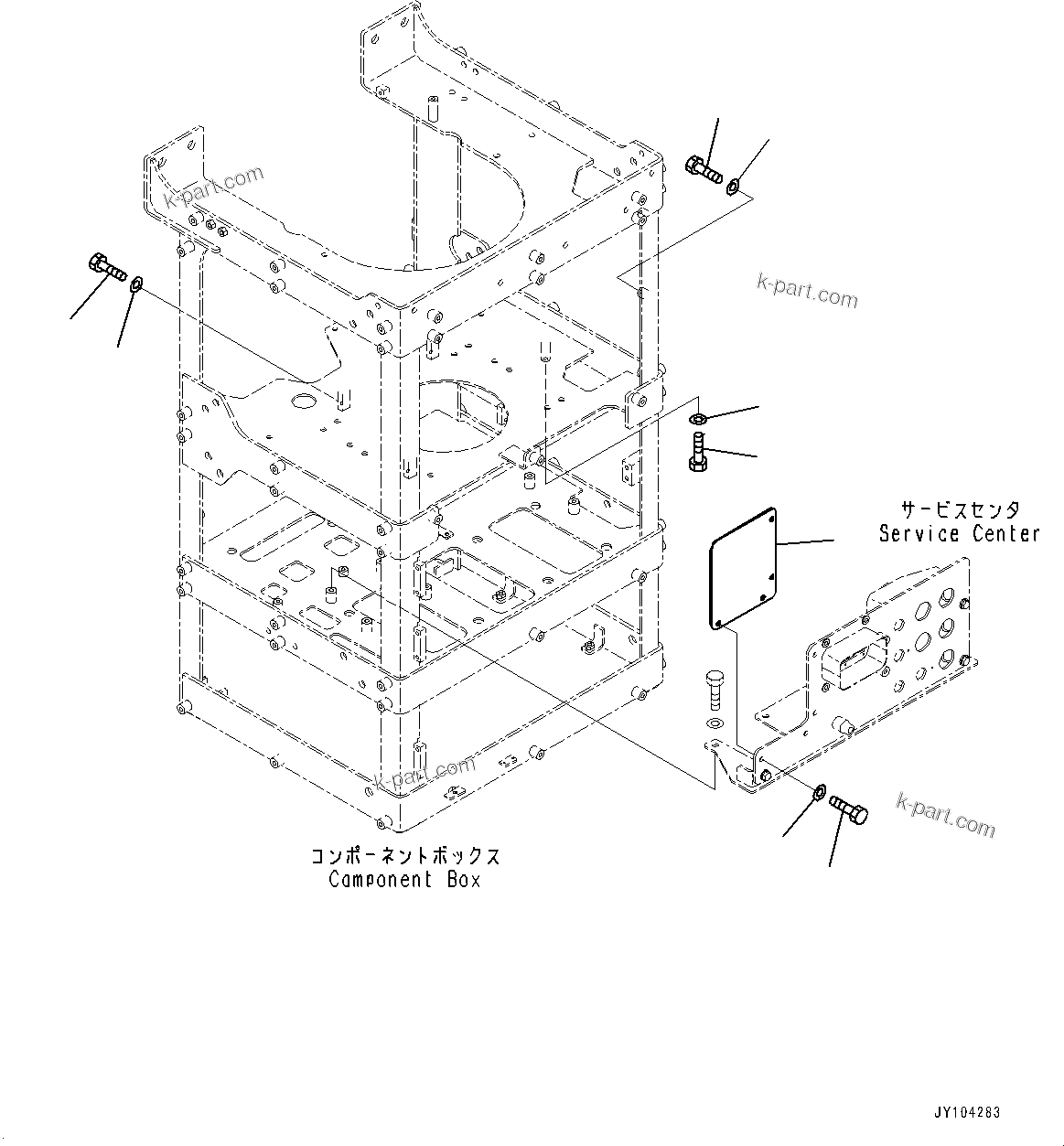 Komatsu parts book diagram for WA800-8E0 S/N 84001-UP: BRAKE CONTROL, PARTS FOR LESS AUTO GREASE PUMP (1/2)(#83001-)