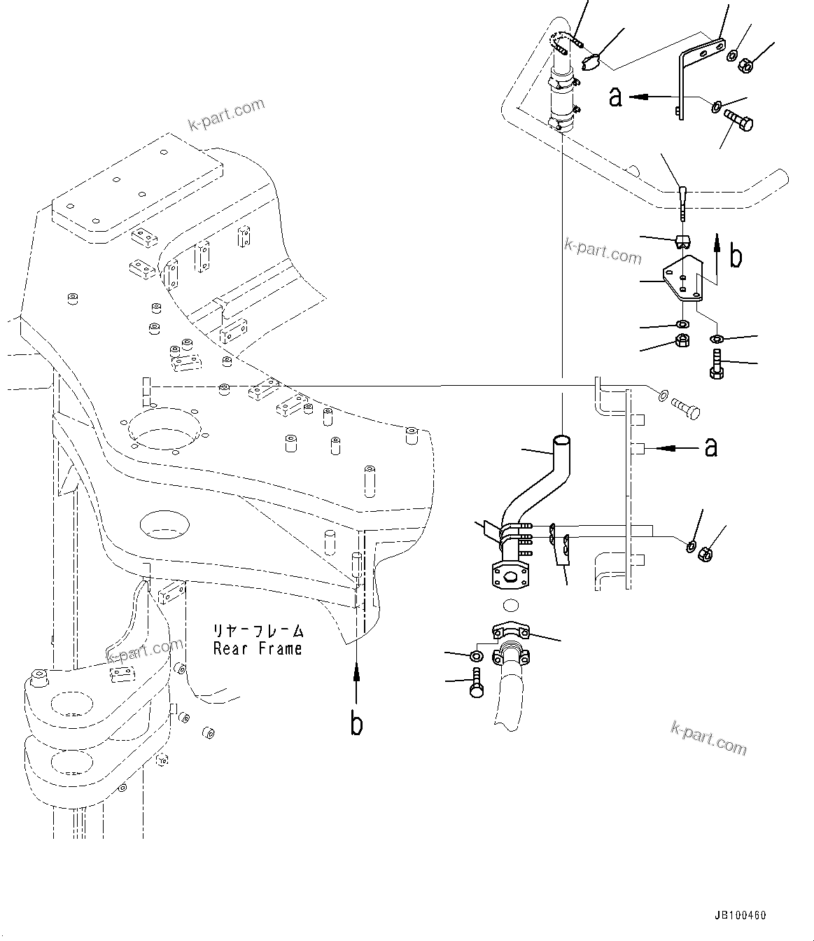 Komatsu parts book diagram for WA800-8E0 S/N 84001-UP: BRAKE PIPING, BRAKE COOLING PIPING (3/7)(#83001-)