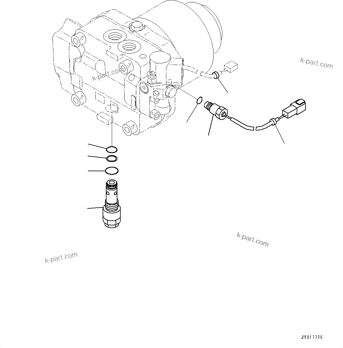 Komatsu parts book diagram for WA800-8E0 S/N 84001-UP: RADIATOR GUARD AND HOOD, FAN MOTOR (3/3)(#83001-)