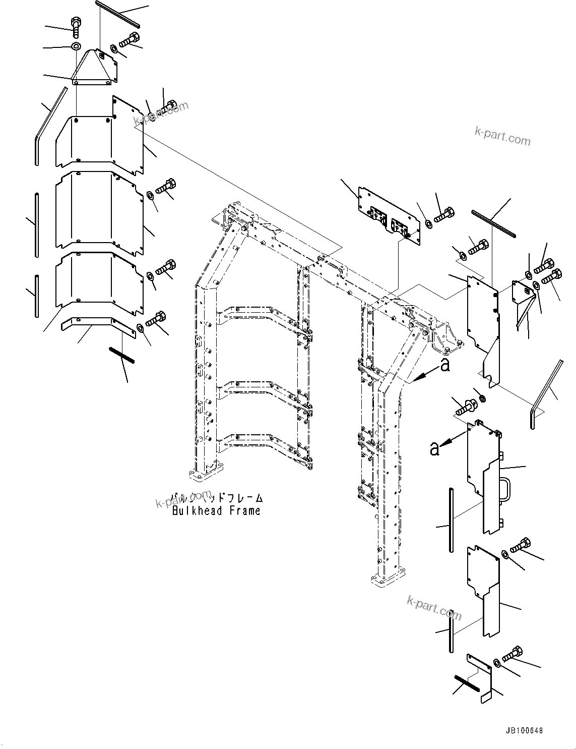 Komatsu parts book diagram for WA800-8E0 S/N 84001-UP: RADIATOR GUARD AND HOOD, COVER (1/5)(#83001-)