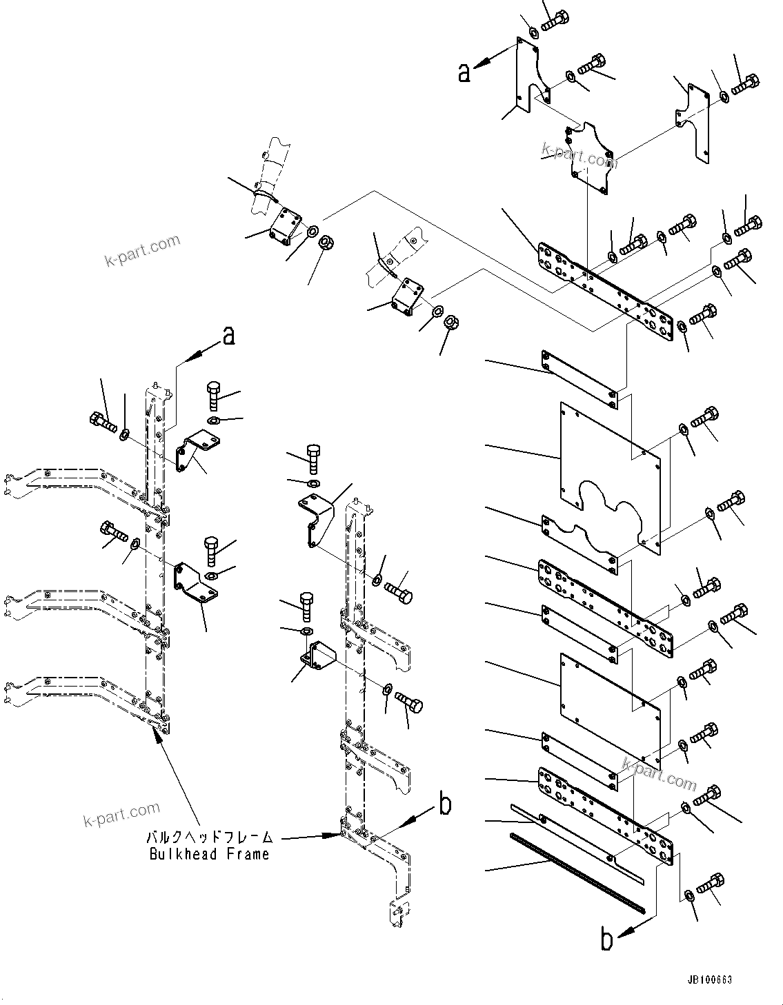 Komatsu parts book diagram for WA800-8E0 S/N 84001-UP: RADIATOR GUARD AND HOOD, CENTER COVER(#83001-)
