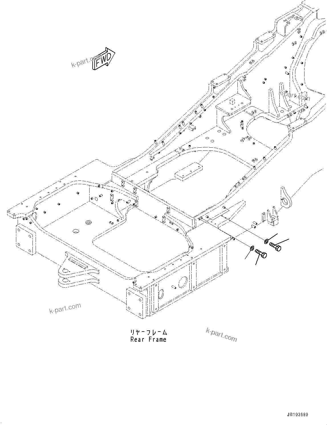 Komatsu parts book diagram for WA800-8E0 S/N 84001-UP: RADIATOR GUARD AND HOOD, BOLT (1/2)(#84001-)