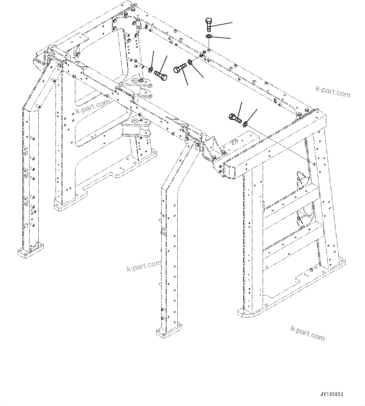 Komatsu parts book diagram for WA800-8E0 S/N 84001-UP: RADIATOR GUARD AND HOOD, PARTS FOR LESS KOMVISION(#84001-)