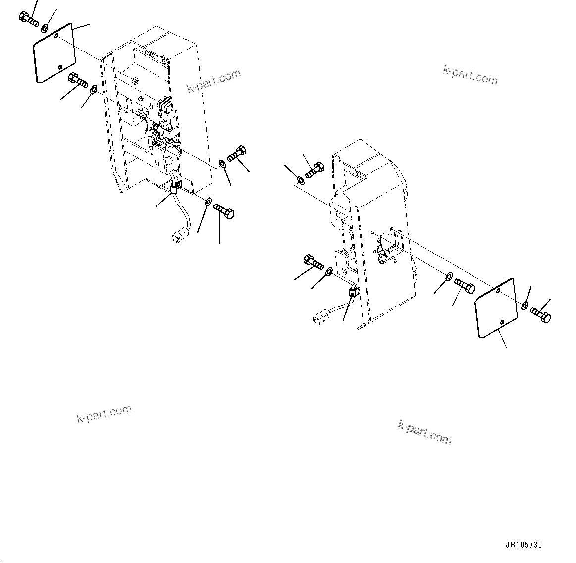 Komatsu parts book diagram for WA800-8E0 S/N 84001-UP: RADIATOR GUARD AND HOOD, BLIND PARTS (WITHOUT KOMVISION CAMERA)(#84001-)